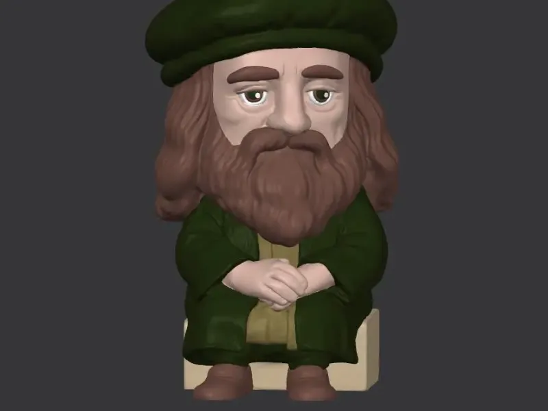 Léonard de Vinci – Style CubeMe (Multicolore)
