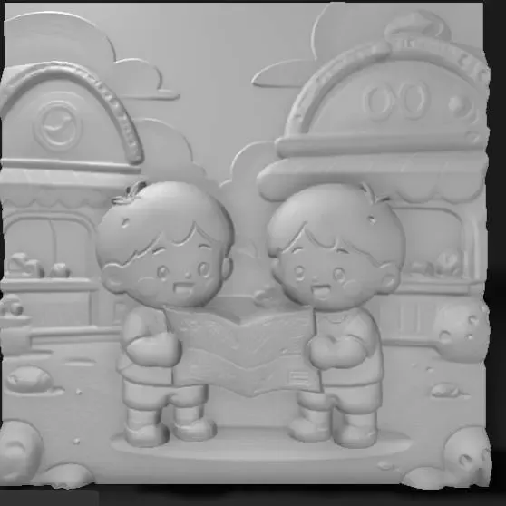 children at Derdelus cartoon