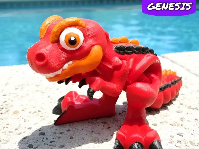 Flexi Genesis T-Rex – Cute flexi Trex+3MF Included