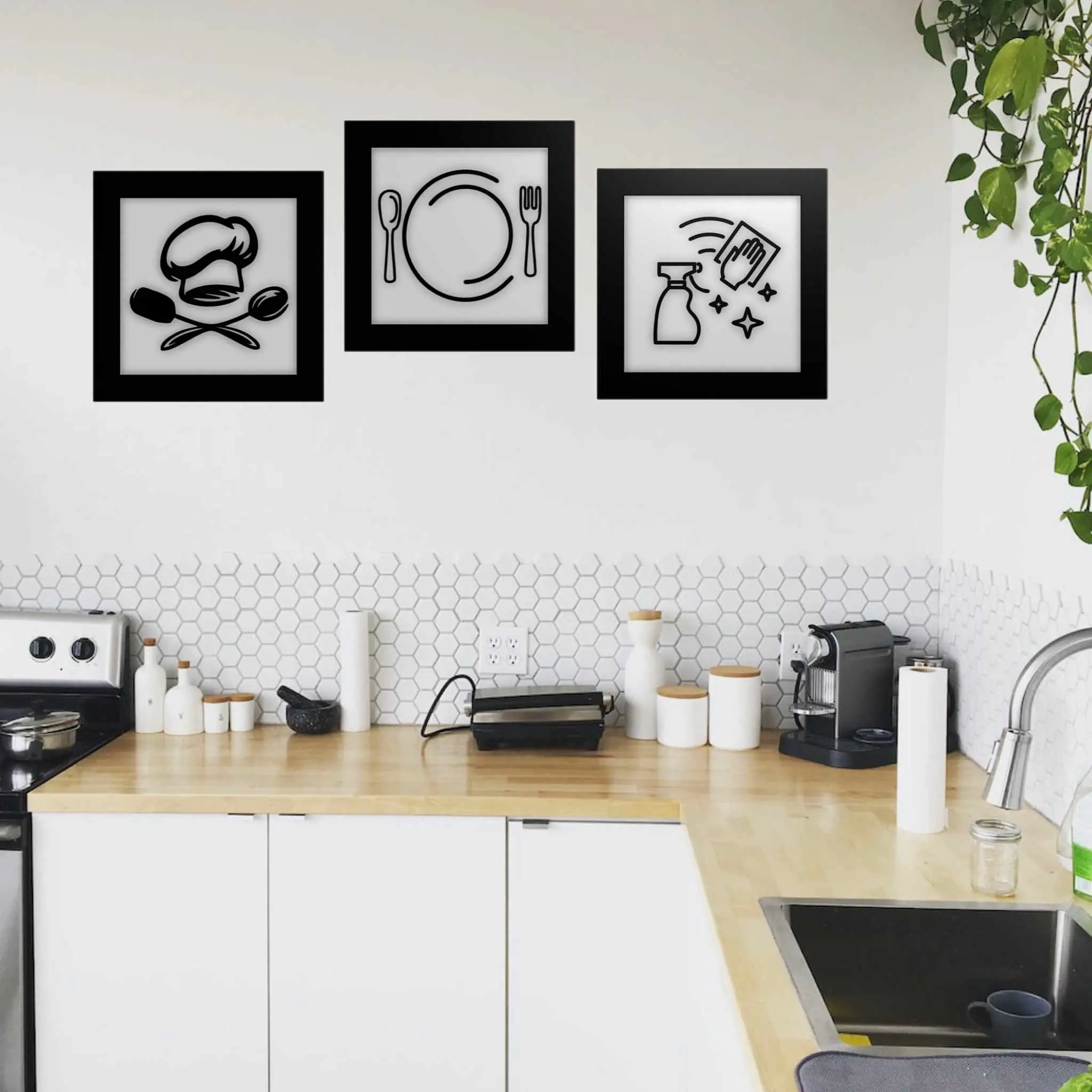 KITCHEN DECOR | COOK - EAT - CLEAN | MODERN DECOR - Art