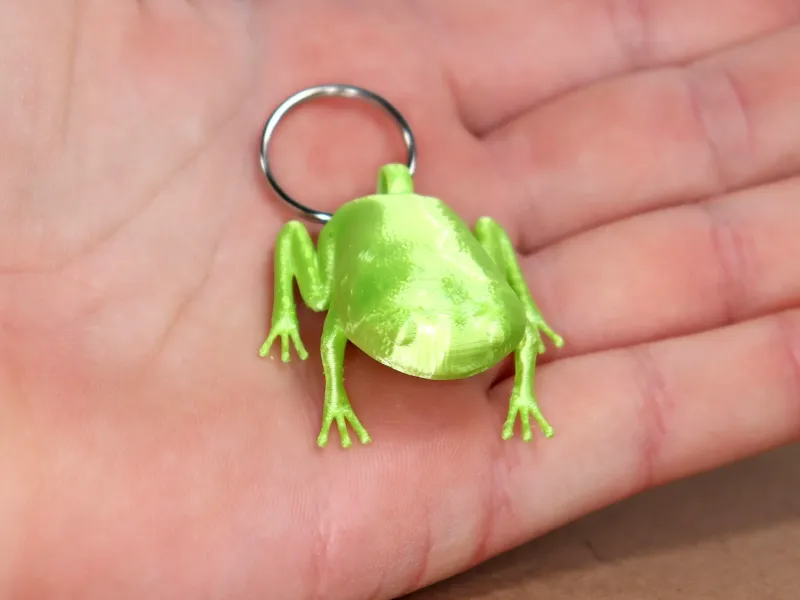Green tree frog keychain