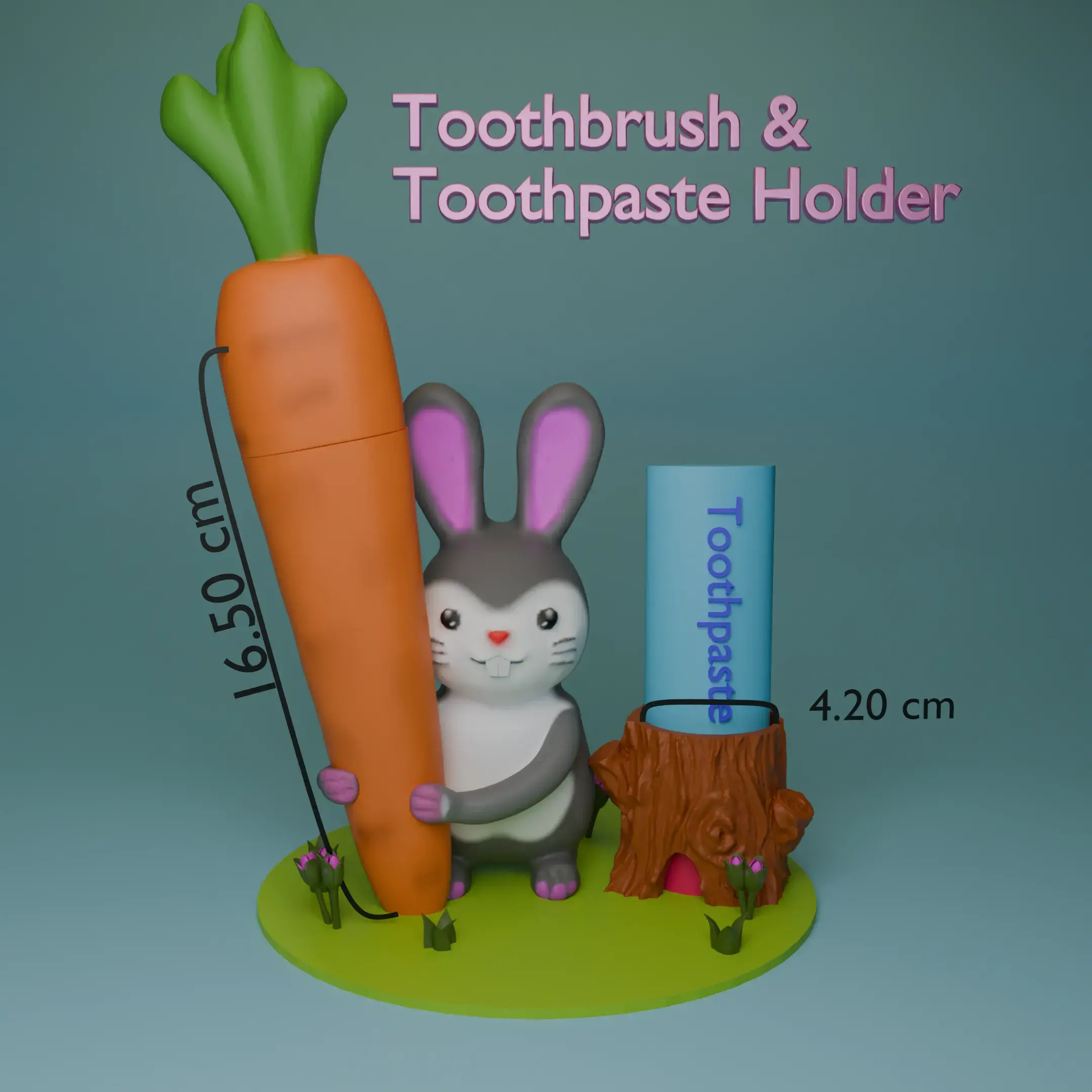 Suport de pastă de dinți și suport de pastă de dinți Bunny