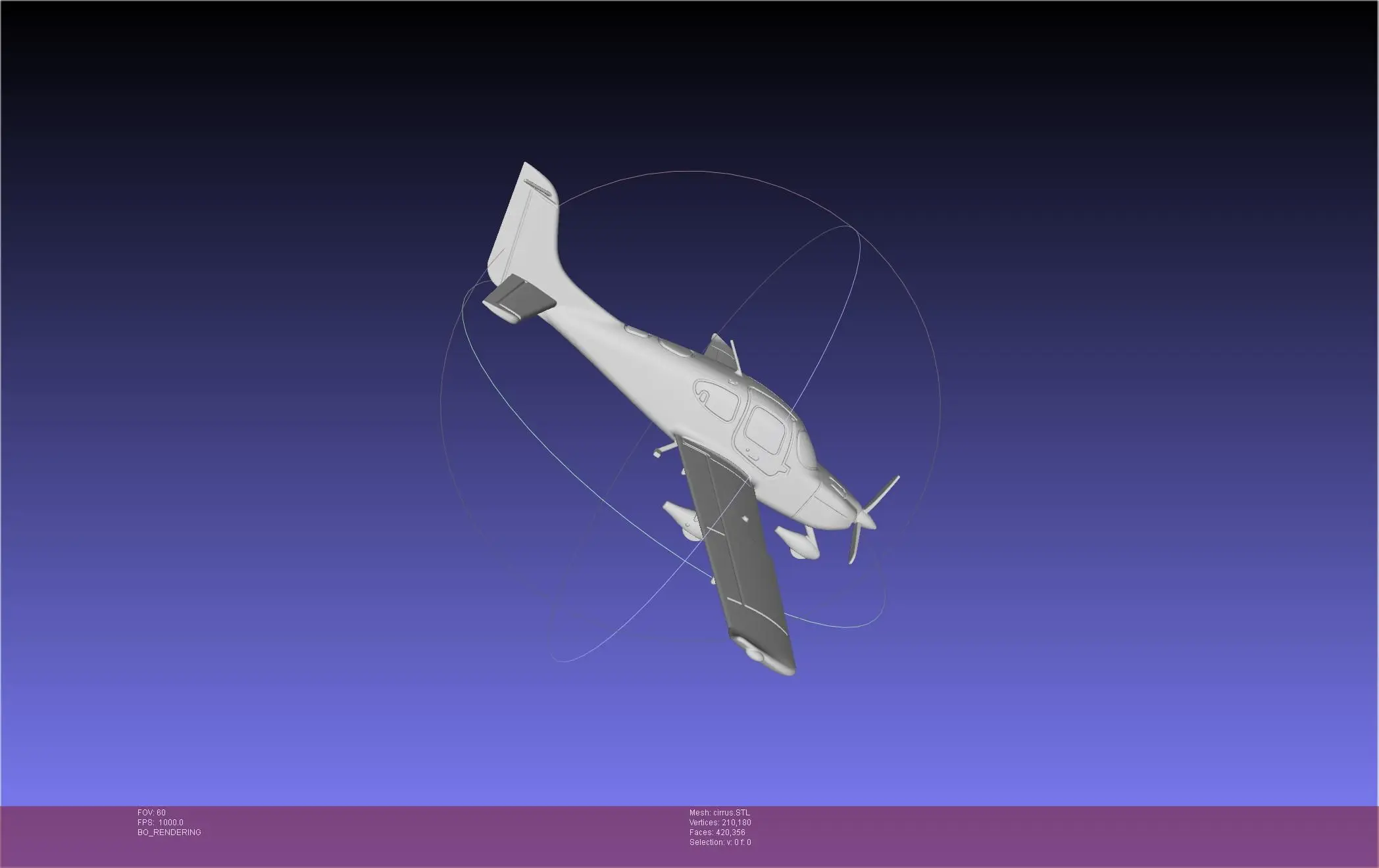 SR22 Cirrus Airplane Printable Miniature