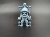 Skeleton Santa on Bone Throne –Grim Christmas-3