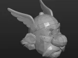 origami asterix head model-1