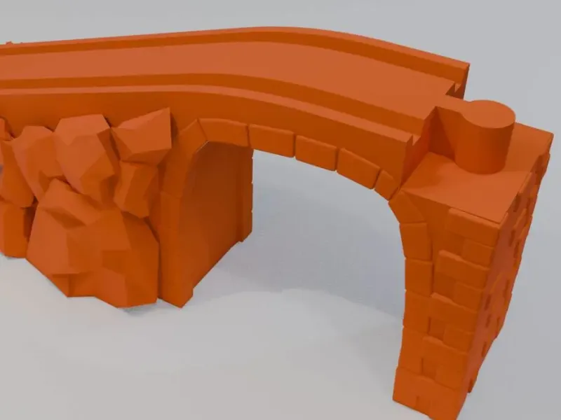 Bridge for a wooden railway