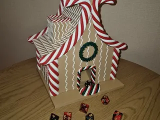 Gingerbread House Dice tower assembly kit by Mazetropolis