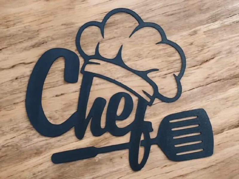 Chef 2d kitchen wall decor