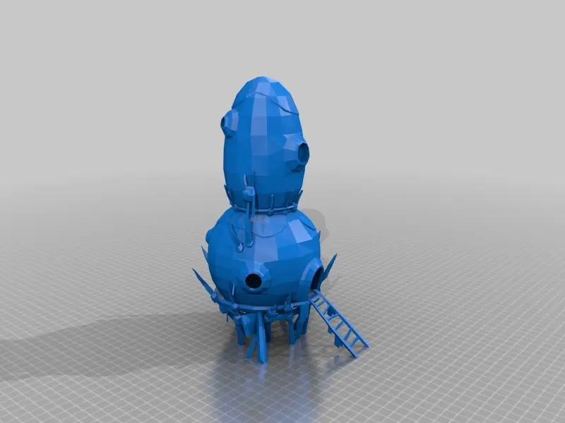 primitive big house 2 - low poly