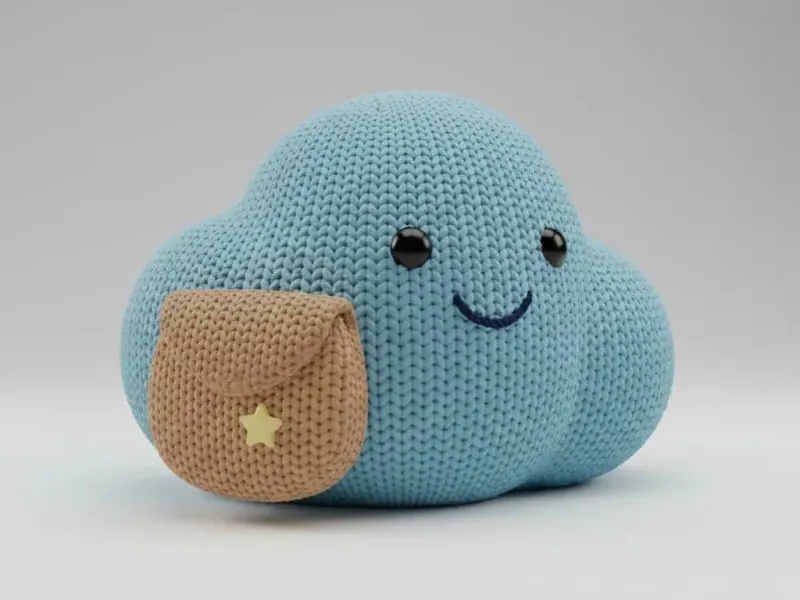 Smiling Knitted Cloud Companion – Noah 0x03