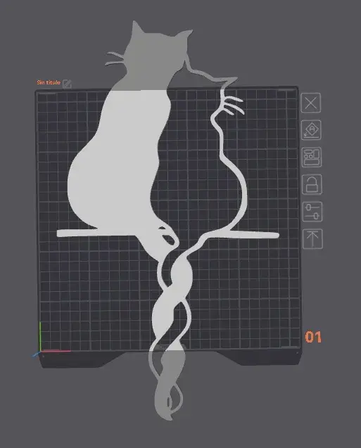 Tangled tail cats - Wall decoration