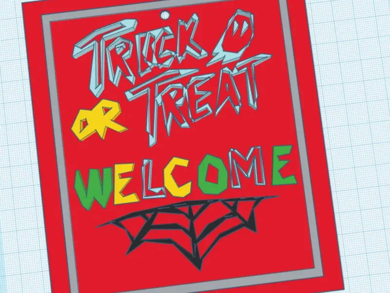 Trick Or Treat 3D Sign