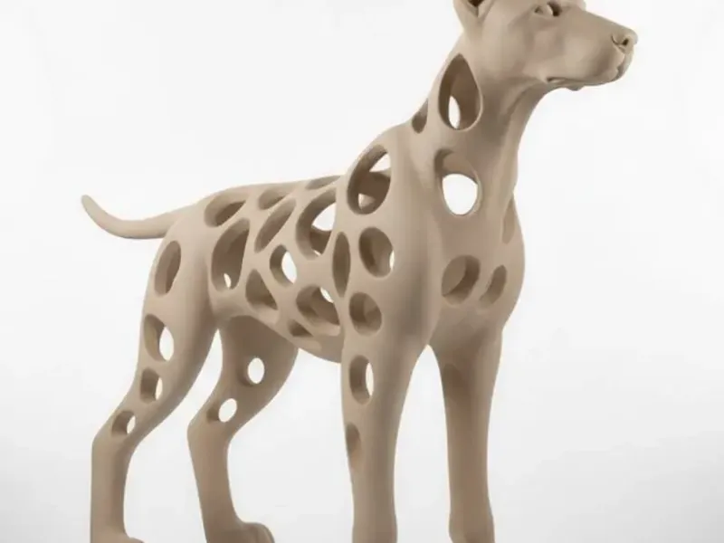 Chien - Collection animaux et courbes - art abstrait - décoration