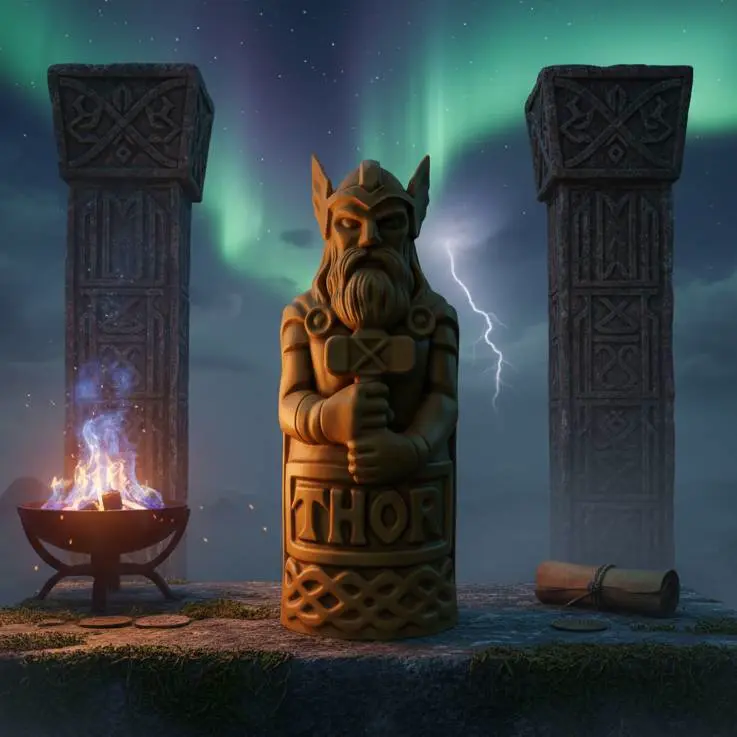 Thor Mjolnir Statue  3D STL Model for FDM Printing