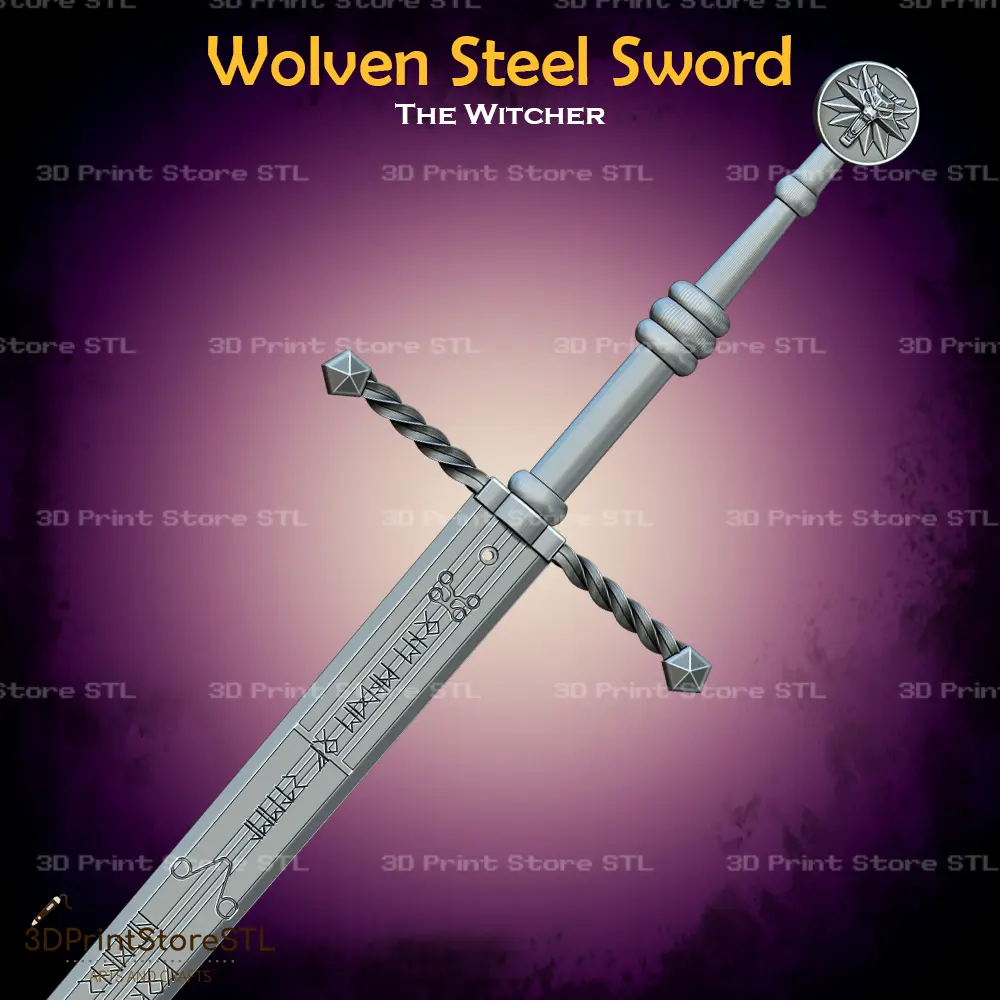 Wolven Steel Sword Cosplay The Witcher - Fichier STL