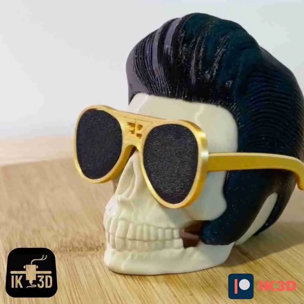 ELVIS PRESLEY SKULL - COLOR PRINT MULTIPARTS