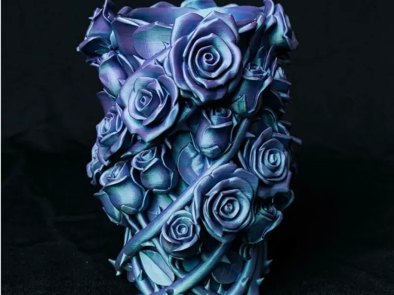 Eternal Rose Bouquet Vase | Floral Sculpture Centerpiece | 3