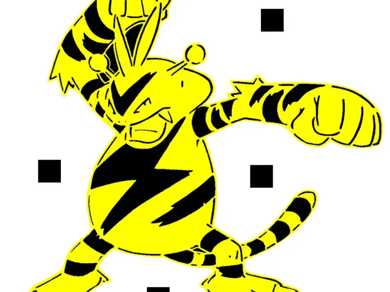125 Electabuzz stencil + 2D