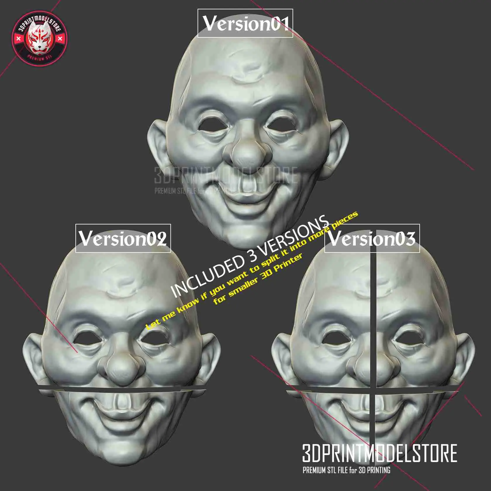 The Dark Knight Joker Henchmen Clown Halloween Cosplay Mask