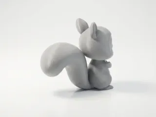 Chibi Squirrel Figurine Cute Animal 3D Printable