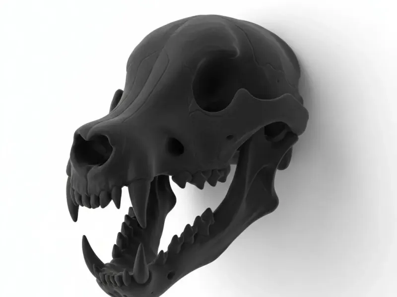 Savage Predator Skull – Ferocious Wall Mount Sculpture
