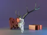 Deer Skull – Multi-Part Assembly Model-5