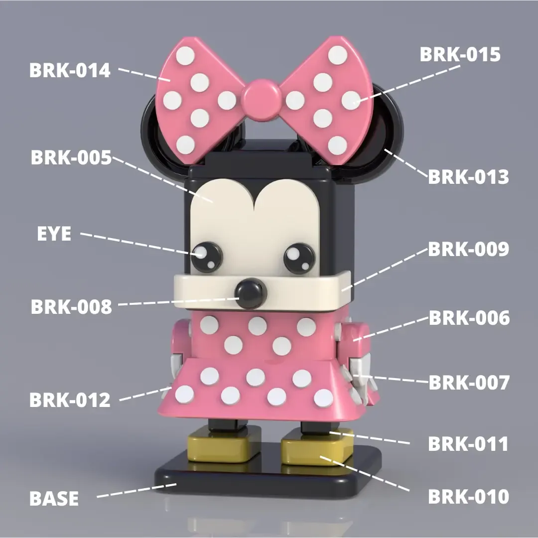 SQUARED MINNIE MOUSE - DISENY CHATACTERS COLLECTION