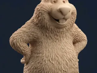 Jerry castor -movie  hoppers - cara de um focinho do outro