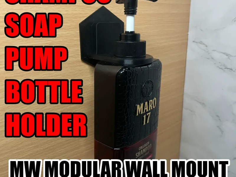 MW Modular Wall Mount Shampoo Soap Pump Holder