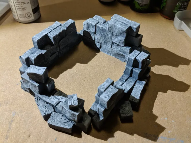 奇幻战棋地形 - 破损墙段