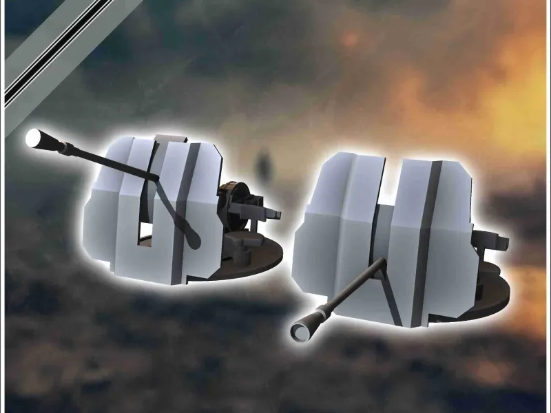 37mm Flak 43 anti-air gun - miniatures ww2 flames war aa