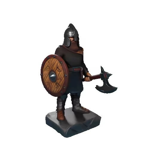 4064  Viking Warrior with Shield and Axe Style Minimalist-1