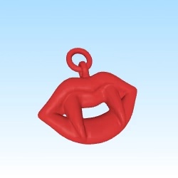 halloween keychain vampire fangs