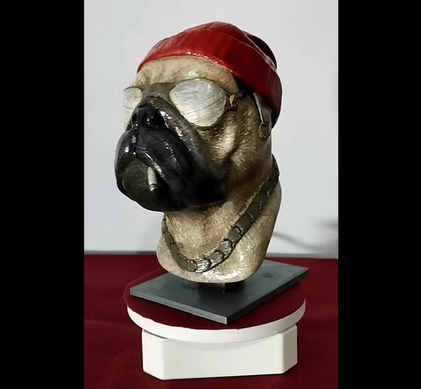 DOG BUST WITH GLASSES-2