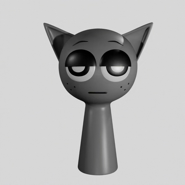 GRAY SPRUNKI INCREDIBOX GREY | Sprunki 3D Model STL Fan Art-1