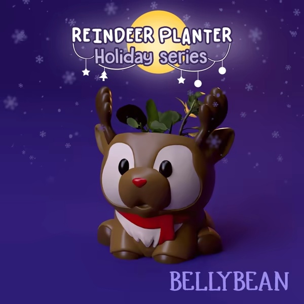 [planter] rudolph reindeer succulents accessories supplies-0