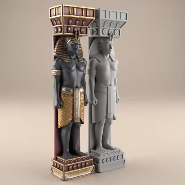 Ancient Egyptian Statue STL Bookend Desk decor Paperweight