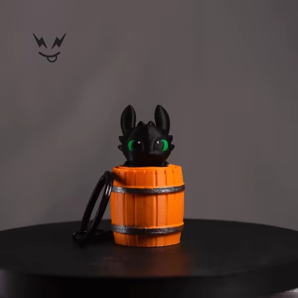 Clicker Antiestrés Llavero: Toothless (Chimuelo/Desdentado)