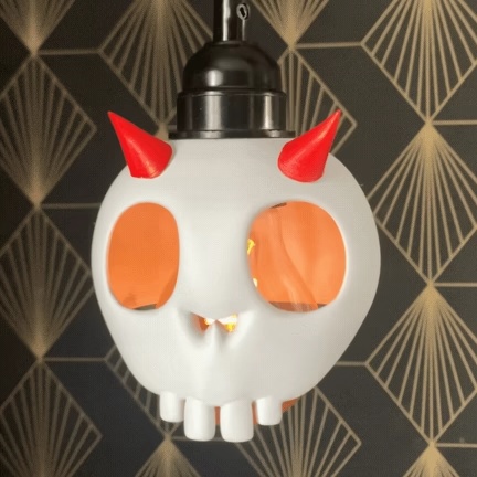 Abat-jour Crâne Mignon avec Accessoires pour Douilles E26/E27