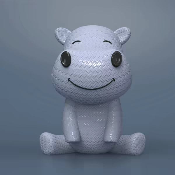 Hippopotame tissé