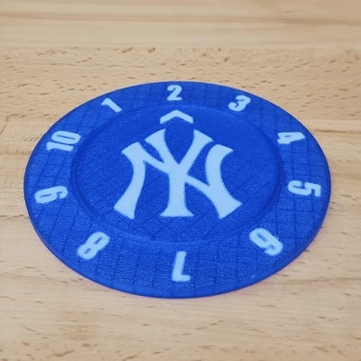 New York Yankees Drink Count Coaster (Single+Multi Color)-0