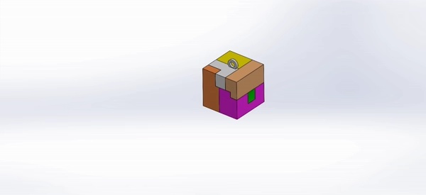 Puzzle Cube Keychain-2