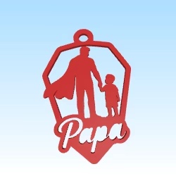 Super papa keychain-1