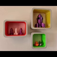 Funky Box Shelves with removeable colour insert Bundle Shelf-8