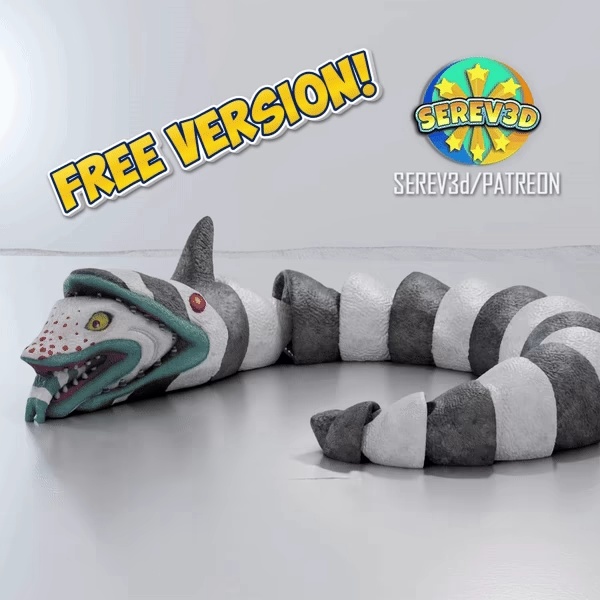 Beetlejuice Sandworm - FREE Articulated Halloween Creature