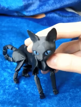 Articulated cat, print-in-place, snap-fit head and tail-5