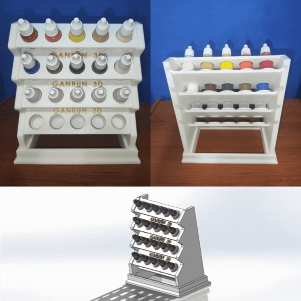 Estante para pinturas acrílicas