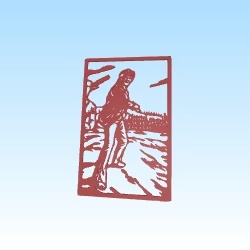 Wallart tribute to John Wayne Alamo