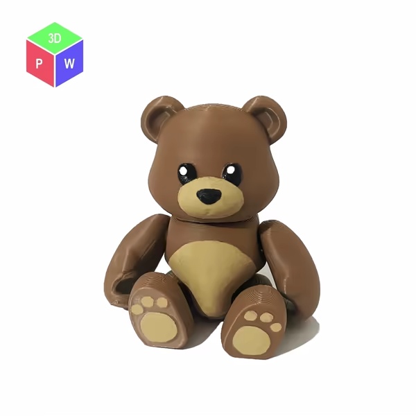 Hiker Wiz Bear - Toy + Keyring (Print-in-Place)