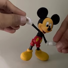Jouet articulé Mickey Mouse.-0